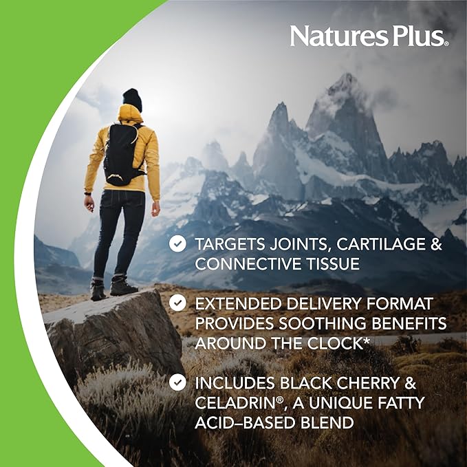 Natures Plus Advanced Therapeutics Triple Strength Ultra Rx-Joint, Extended Delivery - 120 Tablets - Glucosamine/Chondroitin/MSM - High Potency Joint Support - Gluten-Free - 30 Servings