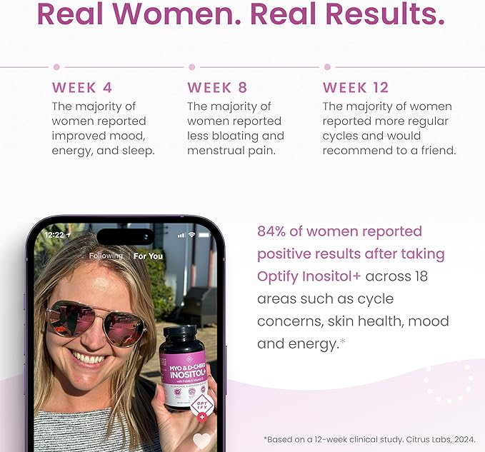 Premium Inositol Supplement - Myo-Inositol and D-Chiro Inositol Plus Folate and Vitamin D - Ideal 40:1 Ratio - Healthy Hormone Balance & Healthy Ovarian Support for Women - Vitamin B8-30 Day Supply