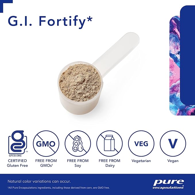 Pure Encapsulations G.I. Fortify - Supports Function, Microflora Balance, Cellular Health & Detoxification of G.I. Tract - with Slippery Elm Bark - 14.1 Oz