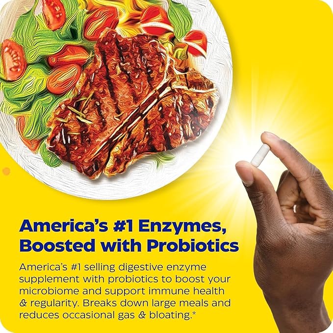 Enzymedica Digest Gold + Probiotics, 2-in-1 Formula for Gut Health, Digestive Enzymes & 1.5 Billion Active Probiotic Cultures, 180 Count