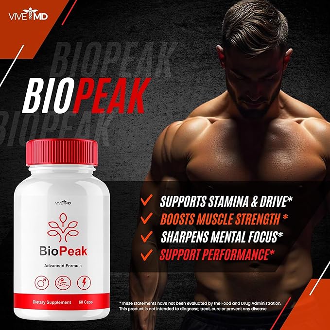 BioPeak Capsules, Bio Peak Advance Formula, BioPeak All Natural Supplement - Biopeak Pills for Maximum Strength, Bio Peak Support Pills Reviews (2 Pack)