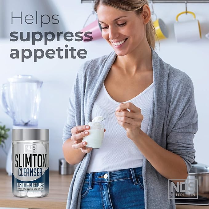 NDS Nutrition Slim-Tox - Maximum Fat Loss Support Through Appetite Control, Restful Sleep, Digestive Health - CLA, Chamomile, Safflower Oil - Stimulant Free Dietary Supplement - 90 Capsules …