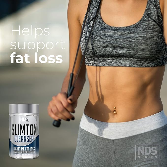 NDS Nutrition Slim-Tox - Maximum Fat Loss Support Through Appetite Control, Restful Sleep, Digestive Health - CLA, Chamomile, Safflower Oil - Stimulant Free Dietary Supplement - 90 Capsules …