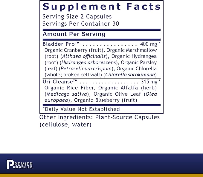 Premier Research Labs UriVen - Bladder Health Support for Women & Men, Cranberry Extract & Marshmallow Root, Urinary Relief, Bladder Relief, Bladder Control Supplement - 60 Vegetarian Capsules