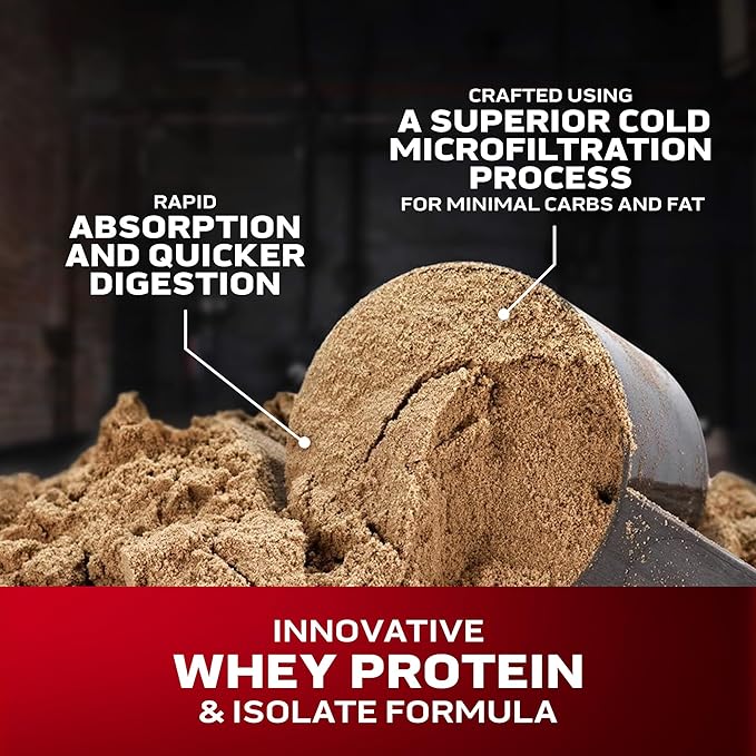 Muscletech Whey Protein Powder |MuscleTech Nitro-Tech Whey Gold Protein Powder |Whey Protein Isolate Smoothie Mix |Protein Powder for Women & Men |Cookies and Cream Protein Powder, 5 Pound (Pack of 1)