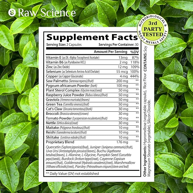 Prostate Supplement for Mens Health - Lycopene, Saw Palmetto for Men, DHT Blocker - Urinary Tract, Overactive Bladder Support & Prostate Health Supplements: Pygeum, Pumpkin Seed Extract - 60 capsules