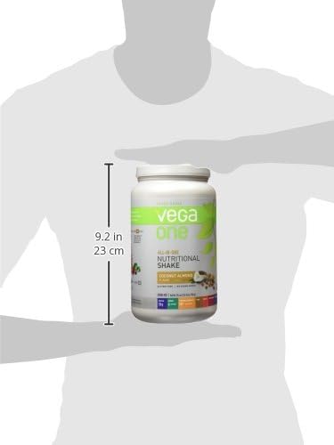 Vega One All-In-One Nutrition Shake Coconut Almond (20 servings) - Plant Based Vegan Protein Powder, Non Dairy, Gluten Free, Non GMO, 29.4 Ounce (Pack of 1)