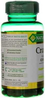 Nature's Bounty Cranberry Fruit 4200 mg, Plus Vitamin C Softgels, 120 ea (Pack of 4)