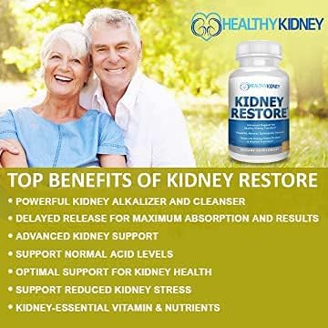 Kidney Restore Kidney Cleanse and Kidney Health Supplement to Support Normal Kidney Function, Vitamins for Kidney Health 60 caps - 2 Pack
