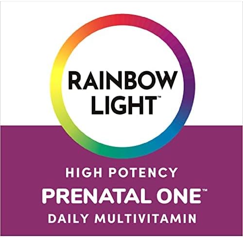 Rainbow Light High-Potency Prenatal One Multivitamin, Prenatal Health Multivitamin Supports Mom's Health and Baby's Development, With Vitamin C, Vegan, 60 Count