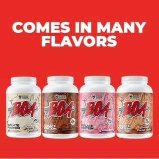 BOA Isolate Protein with Vitamin B6 and Zinc - Low-Sodium Whey Protein Isolate 24g of Protein per Scoop - (Strawberry - 40 Servings)