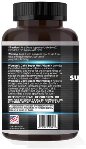 Women's Daily Super Multivitamin - 180 Capsules