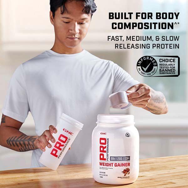 GNC Pro Performance Weight Gainer Protein Powder | Increase Muscle Mass | Banned Substance Tested | Vanilla Ice Cream | 6 Servings