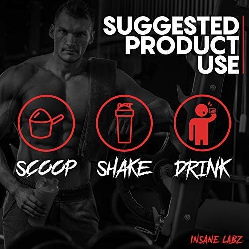 Insane Labz Insane Veinz Non Stimulant NO Enhancing Powder, Nitric Oxide Booster, Loaded with Agmatine Sulfate and Betaine Anhydrous, Increase Vascularity, 35 Srvgs