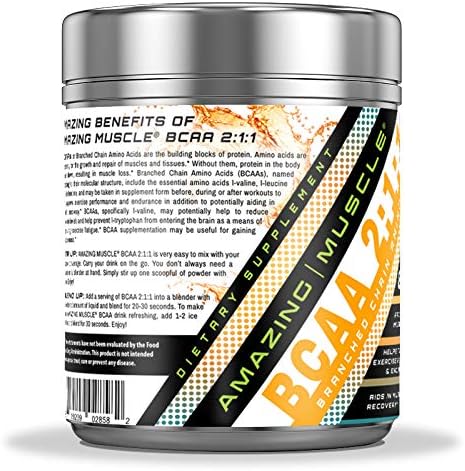BCAA 2:1:1 Branched Chain Amino Acids Supplement | 6000 Mg Per Serving | Pineapple Flavor | 60 Servings