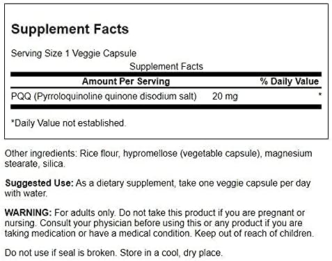 Swanson Ultra Pqq Pyrroloquinoline Quinone 20 mg 30 Veg Caps 3 Pack