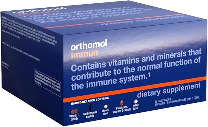 Orthomol Immun Tablet and Capsule, Immune Support Supplement, 30-Day Supply, Vitamins A, B, C, D, E, Zinc, Iodine