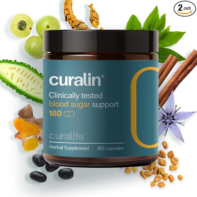 CuraLin - Supports Blood Sugar, Effective, and 100% Natural Supplement | 2 Pack - 2 Month Supply (New Packaging)