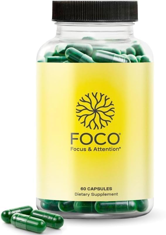 Think FOCO - Focus Supplement for Kids, Teens & Adults - Natural Focus in 30 Minutes - Brain Supplements for Memory and Attention - Vegan Vitamin, Gluten Free, Non GMO Vitamins