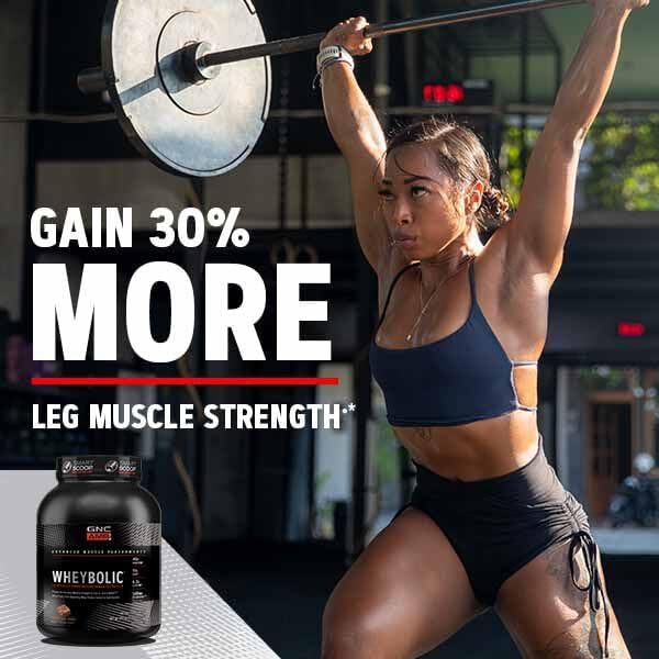 GNC AMP Wheybolic Whey Protein Powder Isolate with BCAA | Targeted Muscle Building and Workout Support Formula |Gluten Free | Cookies and Cream | 25 Servings