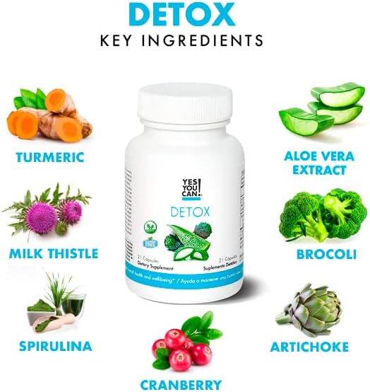 Yes You Can! Natural Detox Pills - Diuretic Cleanse with Electrolytes & Vitamins - Helps with Water Retention - Gluten-Free, 21 Capsules (2 Pack)