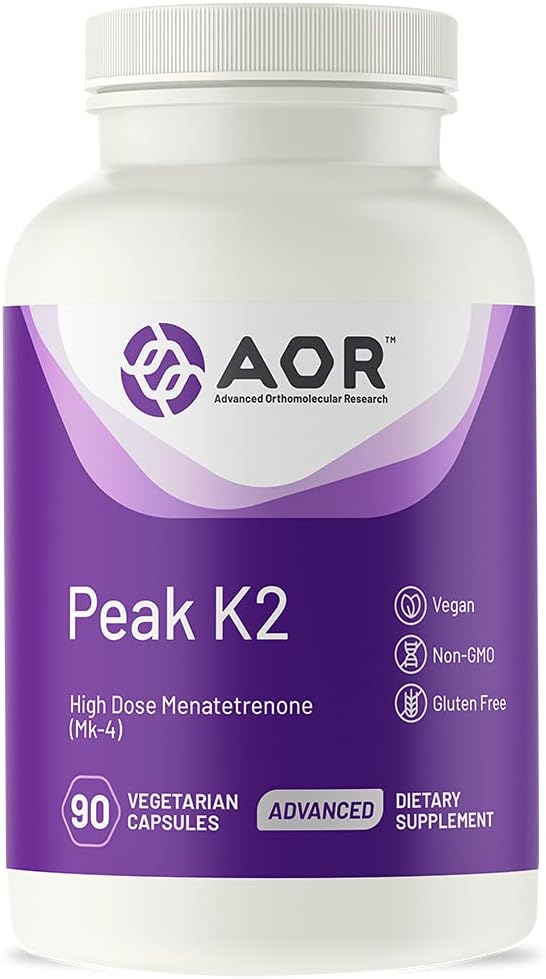 AOR, Peak K2, Supports Bone and Cardiovascular Health and Normal Blood Clotting, Dietary Supplement, 90 servings (90 capsules)