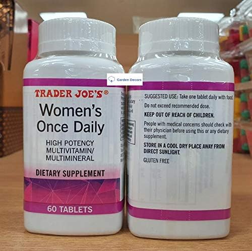 Trader Joe’s Women’s Once Daily High Potency Multivitamin/Multimineral 60 Tablets (Two Bottles)