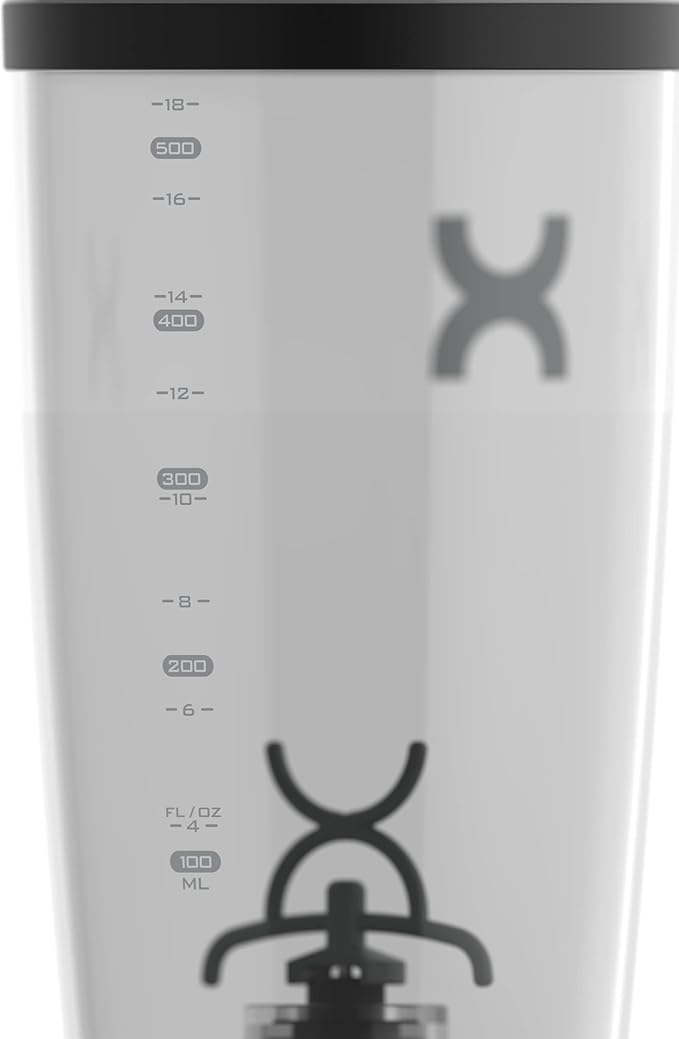 Promixx Original Shaker Bottle - Battery-powered for Smooth Protein Shakes - BPA Free, 20oz Cup (Black)