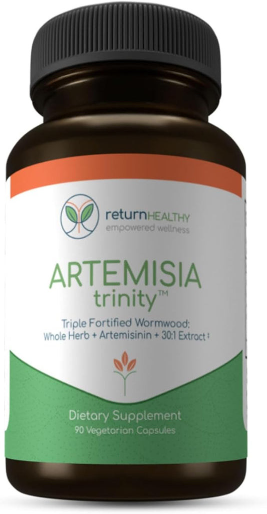 Artemisia Trinity | Cleansing for Adults with Wormwood Herb & Artemisinin 30:1 Extract | Resistance & Digestive Support | Herbal Supplements | Pure, Plant-Based, 90 Caps