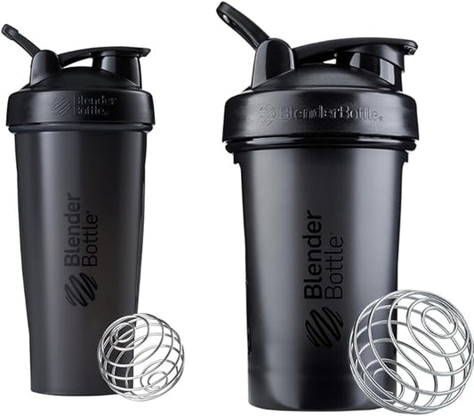 BlenderBottle Classic 28-Ounce and 20-Ounce Shaker Bottles with BlenderBalls for Protein Shakes