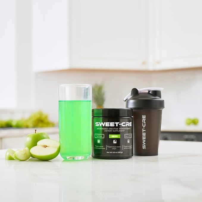 Creatine Monohydrate – 5g Creatine Monohydrate Powder – Advanced Creatine for Women and Men – Bulk Supplements Creatine – Delicious Fruit Punch Flavor – 9.8oz (40 Servings, Sour Apple)