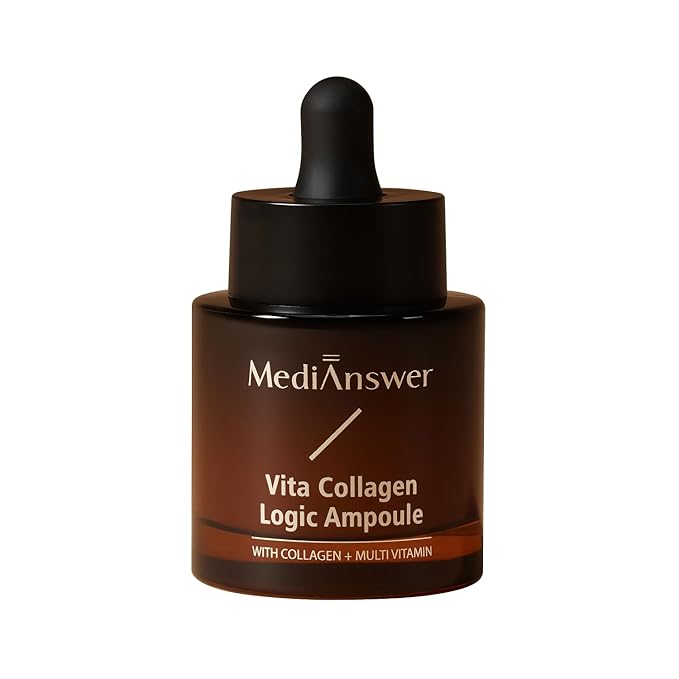 [MediAnswer] Vita Collagen Logic Ampoule, K-Beauty Advanced Firming Serum with 30% Collagen Complex & Multi-Vitamin Complex, Anti-Aging Face Serum (30ml)