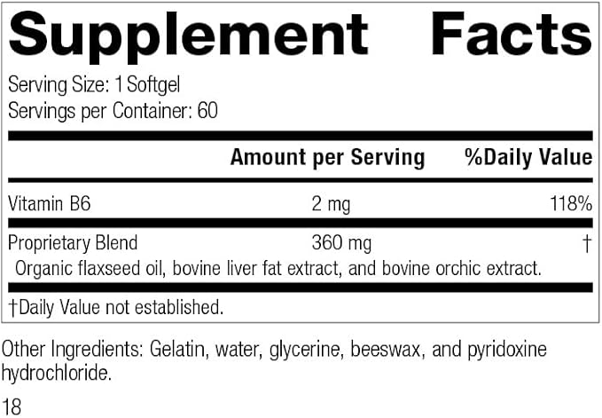 Standard Process Cataplex F - Whole Food Supplement, Metabolism, Skin Health and Hair Health with Vitamin B6, Flaxseed Oil - 60 Softgels