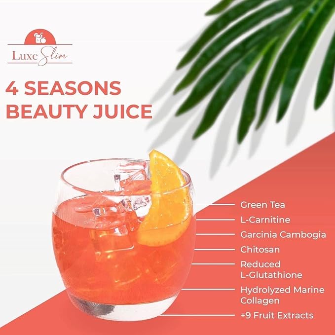 Luxe Slim 4 SEASONS Beauty Juice, 21g x 10 Sachets, 10 Count (Pack of 1)
