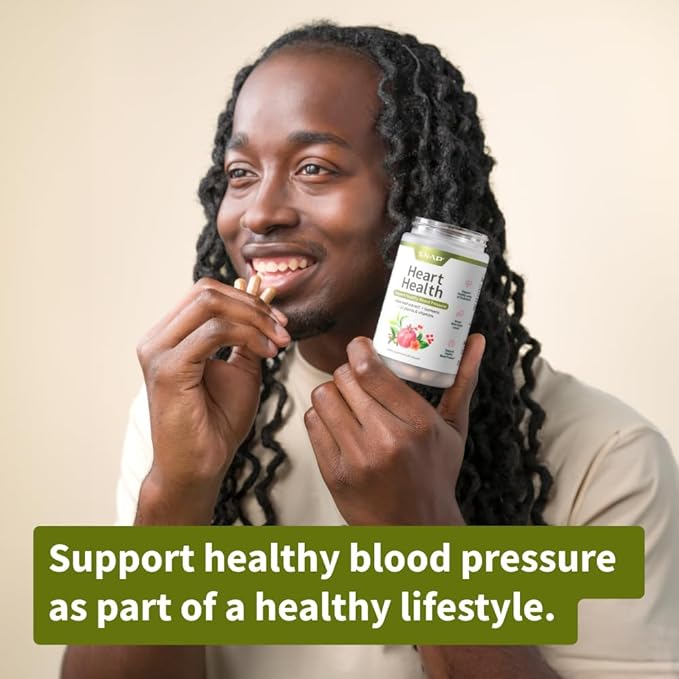 Snap Supplements Heart Health Supplements and Blood Circulation Supplements, 180 Capsules