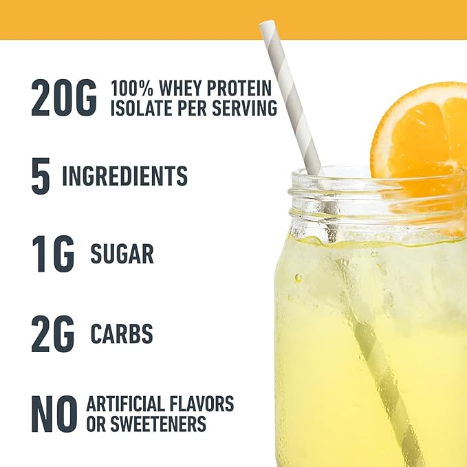 Isopure Protein Powder, Clear Whey Isolate Protein, Post Workout Recovery Drink Mix, Gluten Free with Zero Added Sugar, Infusions- Pineapple Orange Banana, 36 Servings