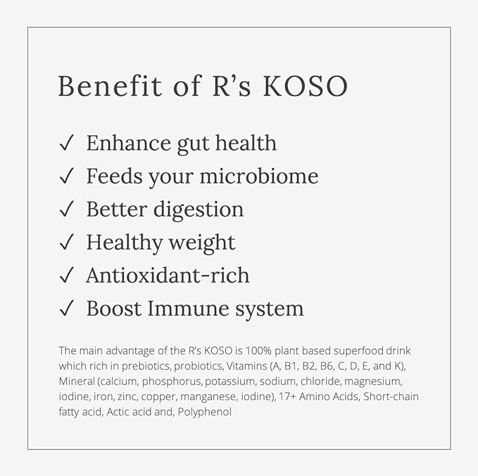 3-Day Cleanse by R's KOSO - Japanese Enzyme Drink Rich in Probiotics and Prebiotic, Made from 100+ Vegetables ＆ Fruits - Natural Support for Better Digestion & Gut Health + Detox + Cleanse - 16oz