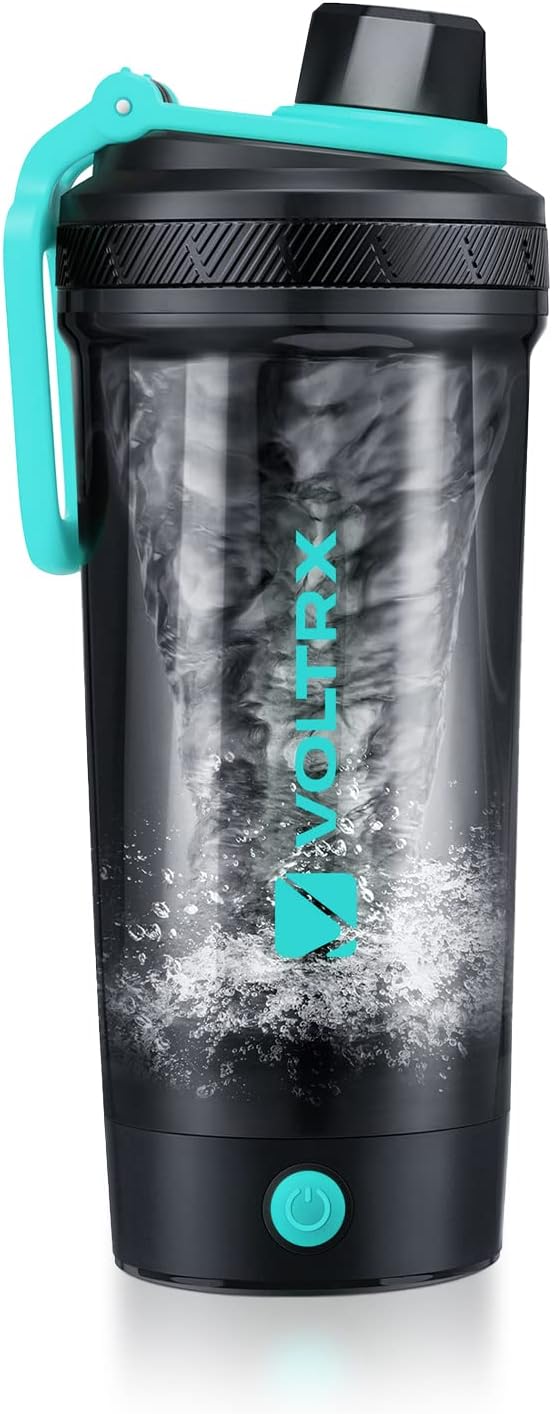VOLTRX Shaker Bottle, Gallium USB C Rechargeable Electric Protein Shake Mixer, Shaker Cups for Protein Shakes and Meal Replacement Shakes, BPA Free, Made with Tritan, 24oz