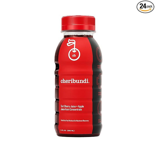 Cheribundi ORIGINAL Tart Cherry Juice - Pro Athlete Workout Recovery - Fight Inflammation and Support Muscle Recovery - Tart Cherry Juice Lightly Sweetened with Apple Juice - Post Workout Recovery Drinks for Runners, Cyclists and Athletes - 8 oz, 24 Pack