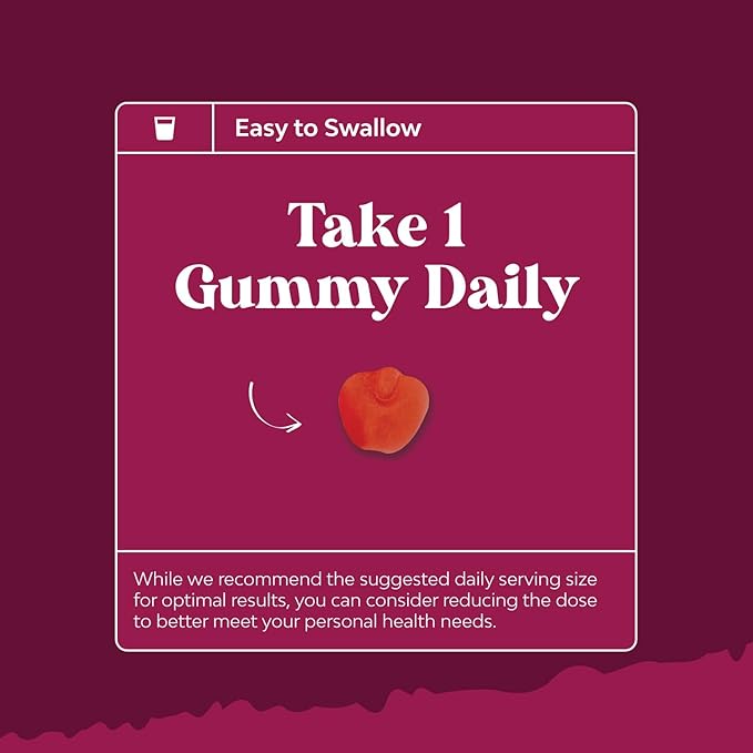 Apple Cider Vinegar ACV Gummies - Gut Health & Natural Energy Supplement with Vitamin B6 B12 Beet Root and Pomegranate - Apple Cider Vinegar with Mother Body Cleanse Detox for Women & Men 60 Servings