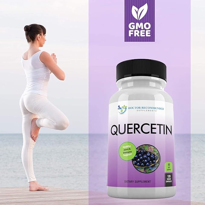 DOCTOR RECOMMENDED SUPPLEMENTS Quercetin 1000mg Per Serving - (Vegan, Non-GMO) (120 Veggie Capsules, Pack of 3)