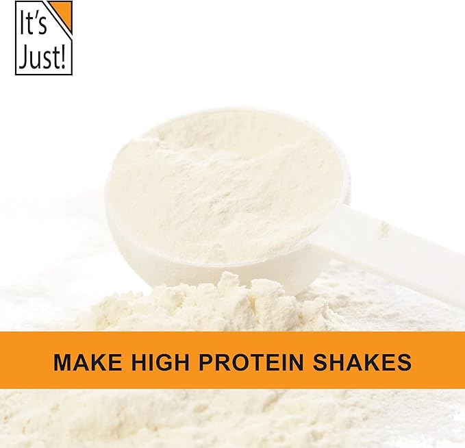 It's Just! - Egg White Protein Powder, Made in USA from Cage-Free Eggs, Dried Egg Whites (Unflavored, 8oz)