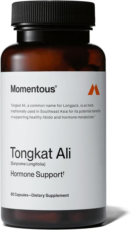 Momentous Tongkat Ali for Men and Women - Natural Performance Longjack Tongkat Ali Supplement for Health & Wellness - Hormone, Energy & Mood Support - Root Extract Powder, 30 Servings
