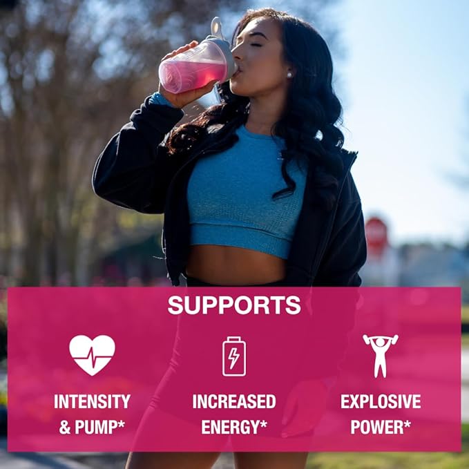 Honey Badger Pre Workout Powder, Keto Vegan Preworkout for Men & Women, Beta Alanine & Caffeine, Sugar Free Natural Energy Supplement, Wild Berry, 30 Servings