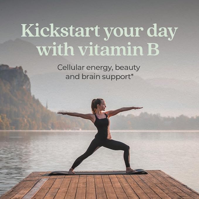 New Chapter Vitamin B Complex, Fermented Vitamin B Complex, USDA Organic, ONE Daily for Cellular Energy + Brain + Beauty, 100% Vegan, Gluten-Free - 60 Count