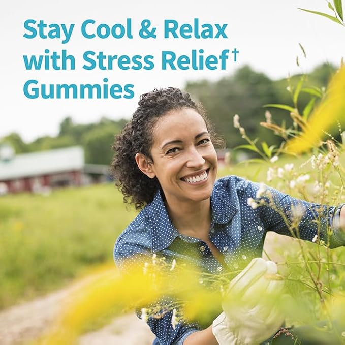 Garden of Life Herbals Stress Relief Gummy with Rhodiola & Saffron for Positive Mood & Stress Response Plus Prebiotics & Probiotics for Digestive Support – Non-GMO, Gluten-Free, Kosher, 30 Servings