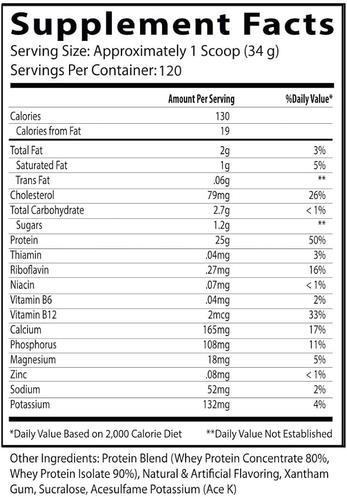 Insane Labz Insane Whey,100% Muscle Building Whey Protein, BCAA Amino Profile, Mass Gainer, Meal Replacement (Vanilla 120 Servings)