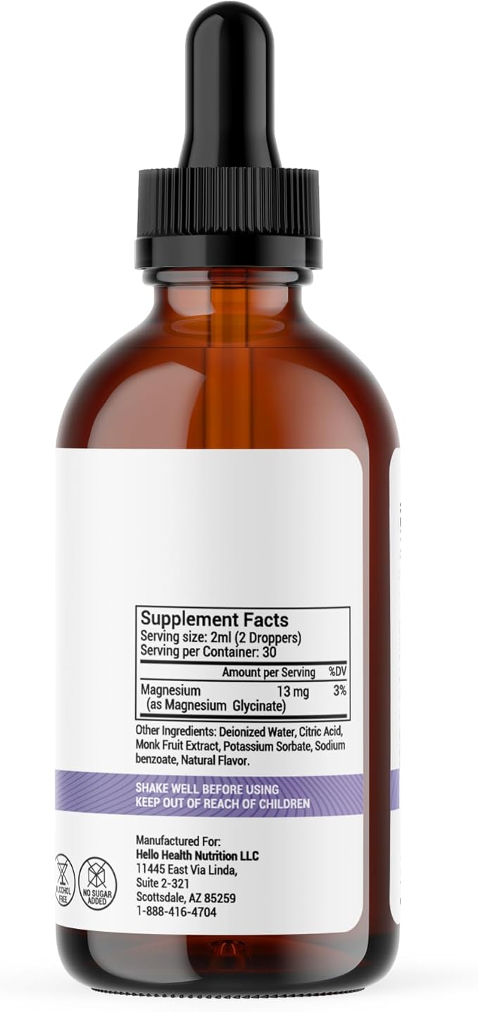 Magnesium Glycinate Liquid Magnesium Supplement Women, Men & Kids – Magnesium Bisglycinate 100 mg for Natural Calm, Muscle Recovery, Joint Support – Magnesium Liquid Vitamins, 30 Days Pineapple Flavor