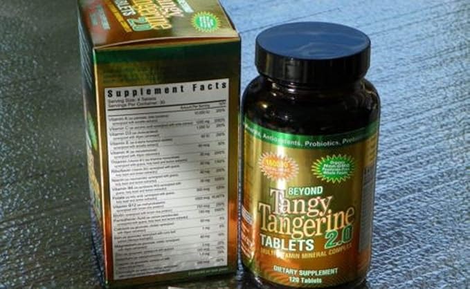 Youngevity Beyond Tangy Tangerine 2.0 Multi-Vitamin & Mineral Complex - Made with Natural & Whole Foods | 160,000 ORAC | 120 Tablets - 3-Pack