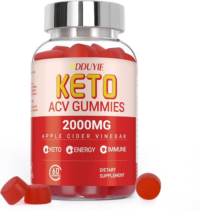 Keto Acv Gummies - Apple Cider Vinegar Gummies Diet Supplement for Men Women - with Pomegranate Beet Juice Powder - 60 Vegan